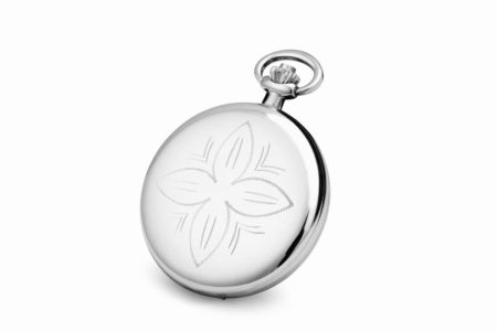 Lommeur i stål fra Espeland, Berner gravert.