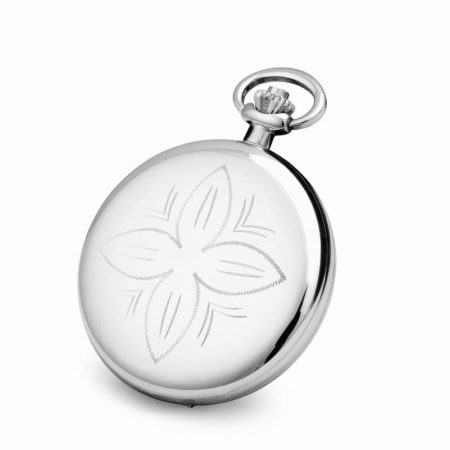 Lommeur i stål fra Espeland, Berner gravert.